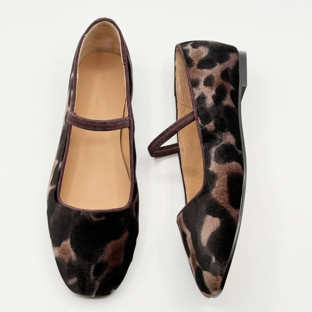 Madewell Greta Ballet Flat Size 8.5 Leopard / Espresso Womens - NEW IN BOX